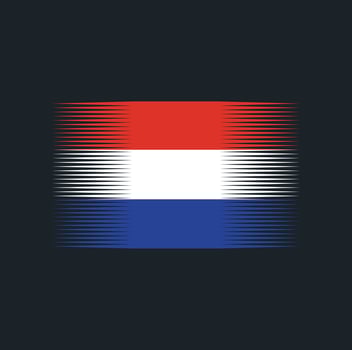 Netherlands Flag Brush. National Flag vector