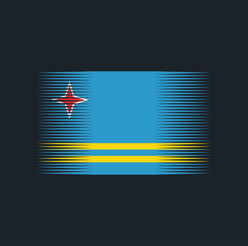 Aruba Flag Brush. National Flag vector