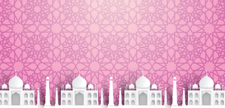blank mosque text background, modern elegant islamic design vector