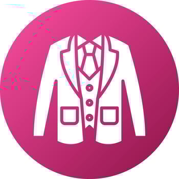 Wedding Men Suit Icon Style vector