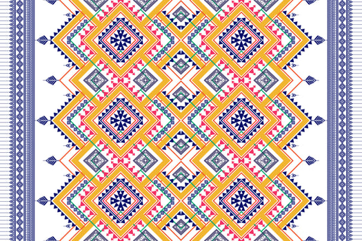 Geometric ethnic seamless pattern design. Aztec fabric carpet mandala ornament chevron textile decoration wallpaper. Tribal turkey African Indian traditional embroidery ornament background vector