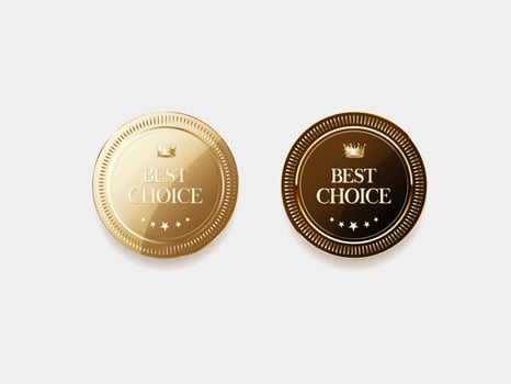 Luxury golden label and symbol vector