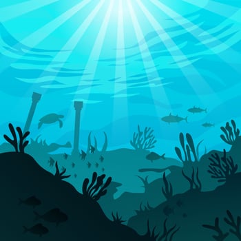Deep Ocean Background vector