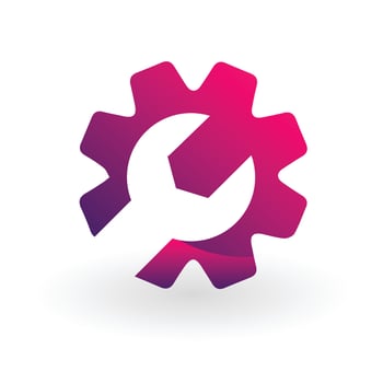Tools garage purple logo vector