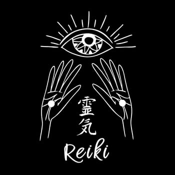 Reiki energy. Logo. Reiki healing. Esoteric. vector. vector