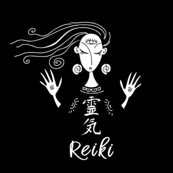 Reiki energy. Logo. Reiki healing. Esoteric. vector. vector