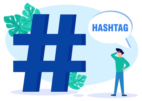 Illustration vector graphic cartoon character of hashtag