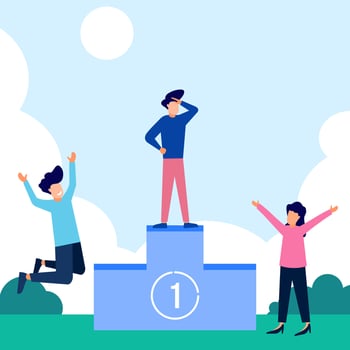 Illustration vector graphic cartoon character of Leadership achievements