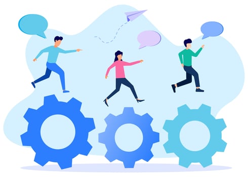 Illustration vector graphic cartoon character of business activities