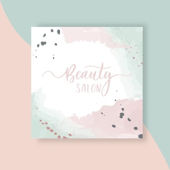 Beauty Salon. Social media post banner for fashion sale promotion. Square frame poster. vector