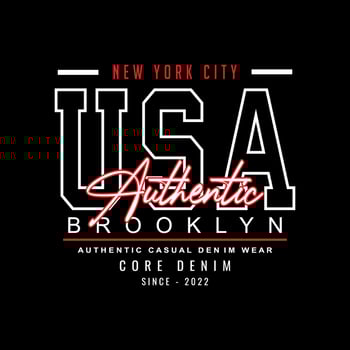 USA denim streetwear t-shirt and apparel vector