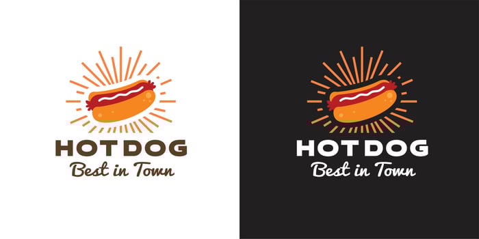 ILLUSTRATION VECTOR GRAPHIC OF HOT DOG WITH THE BREAD AND SAUSAGE SHINNING GOOD FOR JUNK FAST FOOD RESTAURANT BEST IN TOWN HOTDOG BOOTH