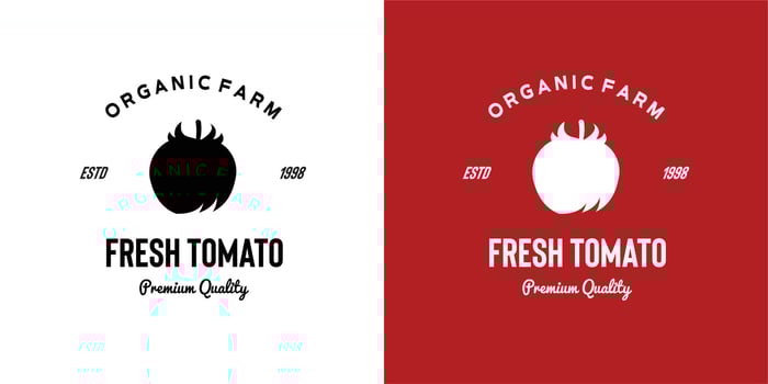 ILLUSTRATION VECTOR GRAPHIC OF silhouette fresh tomato from organic farm fresh best quality GOOD FOR tomato vintage logo at market, retail, grocery store