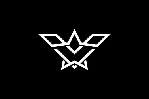 Letter V Star Logo Design vector