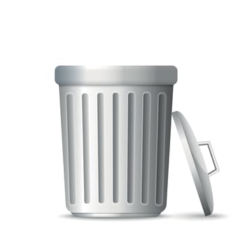 3d realistic trashcan . Vector illustration