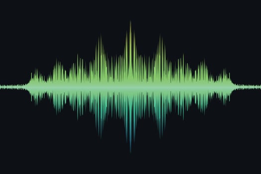 Voice soundwave, sound wave icon. vector