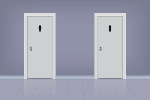 Toilet doors for male and female. vector