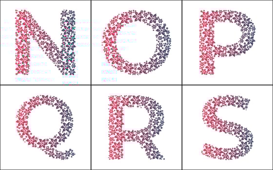 Alphabet Flower Design vector