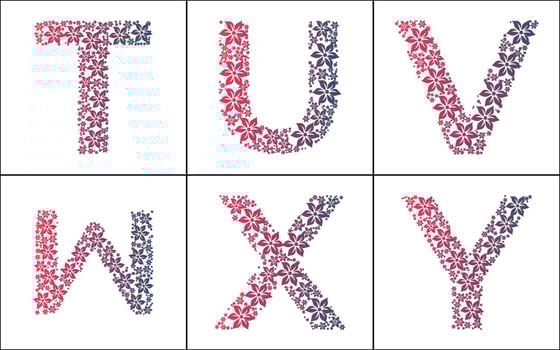 Alphabet Flower Design vector