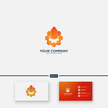 control energy water logo gas design vector