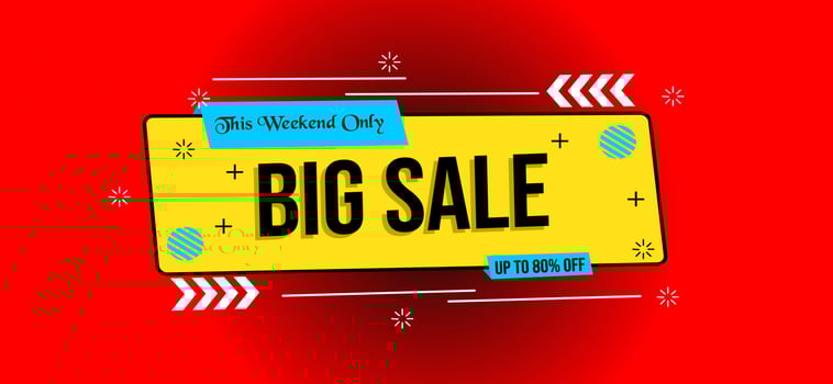 banner big sale with red color vector