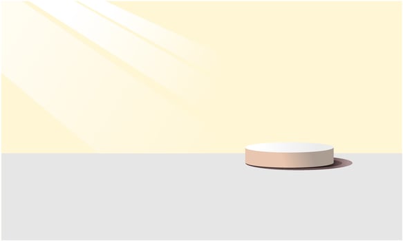 simple 3D podium product background vector