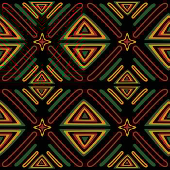 Pan Africa Seamless Pattern Concept vector