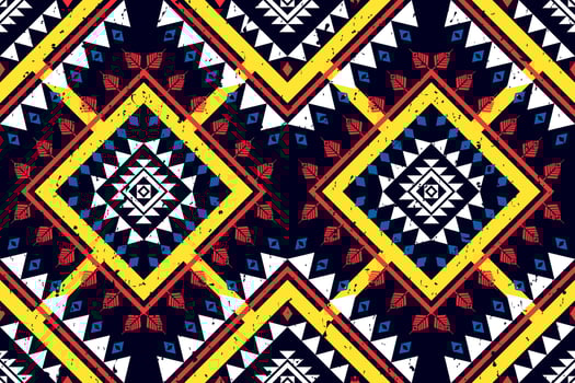 Geometric ethnic seamless pattern design. Aztec fabric carpet mandala ornament chevron textile decoration wallpaper. Tribal turkey African Indian traditional embroidery vector background