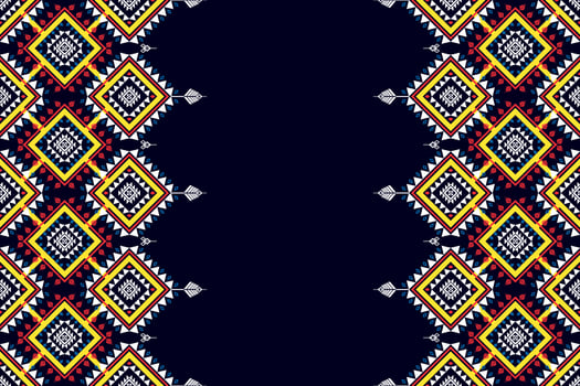Geometric ethnic seamless pattern design. Aztec fabric carpet mandala ornament chevron textile decoration wallpaper. Tribal turkey African Indian traditional embroidery vector background