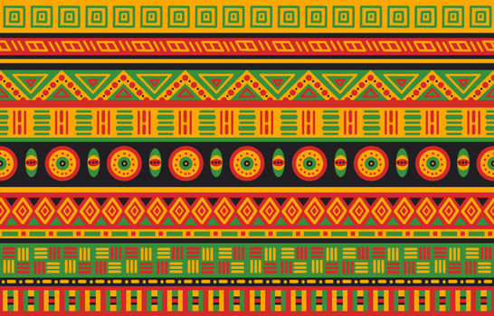 Pan African Color Seamless Pattern Background vector