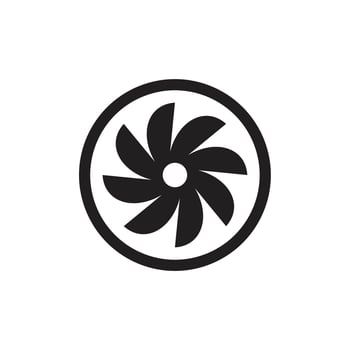 Turbine icon symbol Flat vector illustration for graphic and web design.