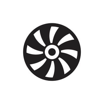Turbine icon symbol Flat vector illustration for graphic and web design.