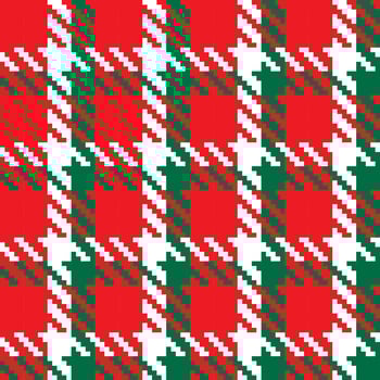 Seamless weave with white, red and green lines for Christmas. vector