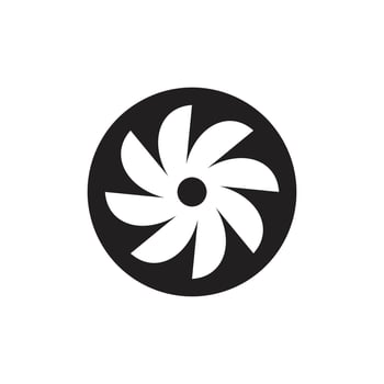 Turbine icon symbol Flat vector illustration for graphic and web design.