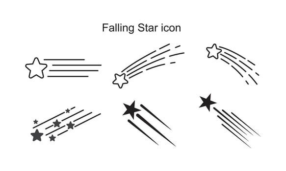 Falling Star icon symbol Flat vector illustration for graphic and web design.