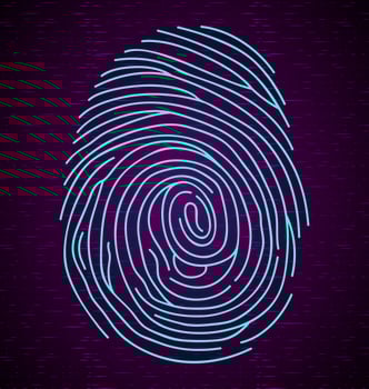 Fingerprint on abstract background vector