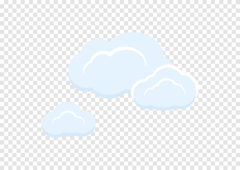 cartoon cloud vector on transparency background