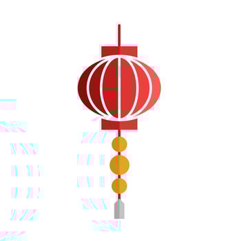 Chinese lantern icon vector