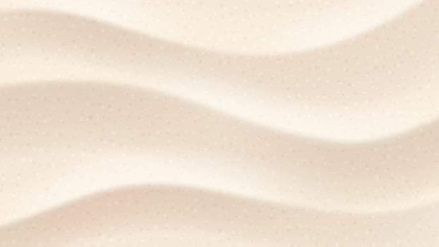 Tropical desert dunes. Beach sands top view angle. Vector background illustration