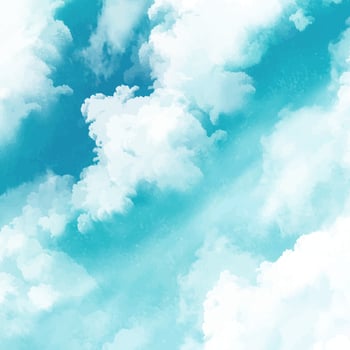 Watercolor Blue Sky Composition Concept vector