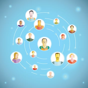 social network, and people connection illustration vector