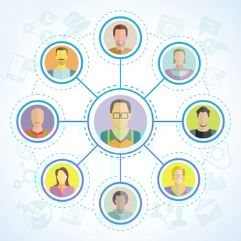 social network and people network vector illustration