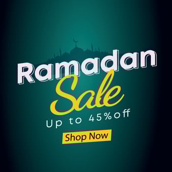 Ramadan Kareem social media post and creative offer sale vector