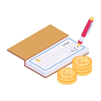 Papers with charts and graphs denoting isometric icon of business documents vector