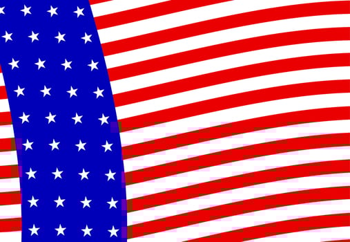 Pattern with stars on red white striped background. Patriotic backdrop. Vector illustration. As template for wrapping paper, wallpaper, fabric clothes textile, packaging. 4th of july concept.