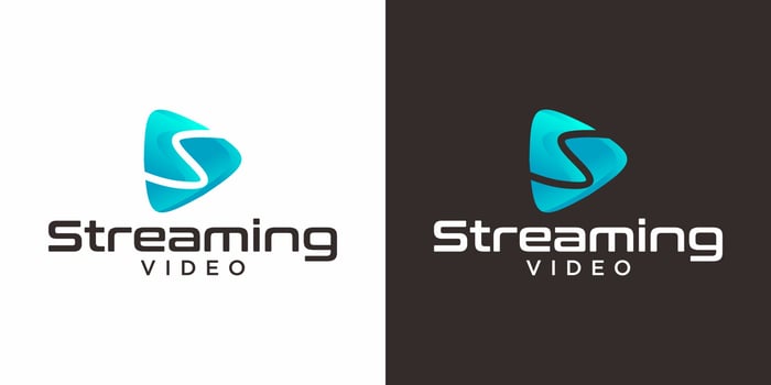 Letter S monogram video streaming logo design. vector