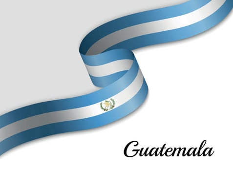 waving ribbon flag vector