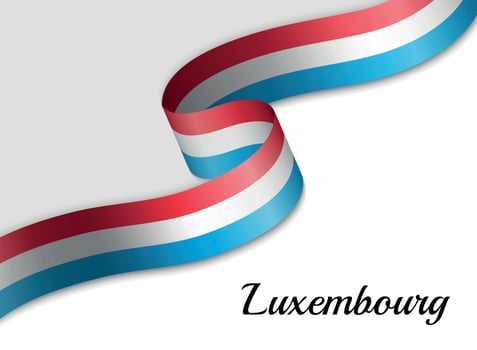 waving ribbon flag vector