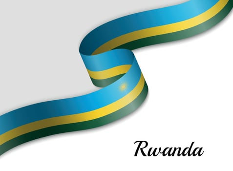 waving ribbon flag vector