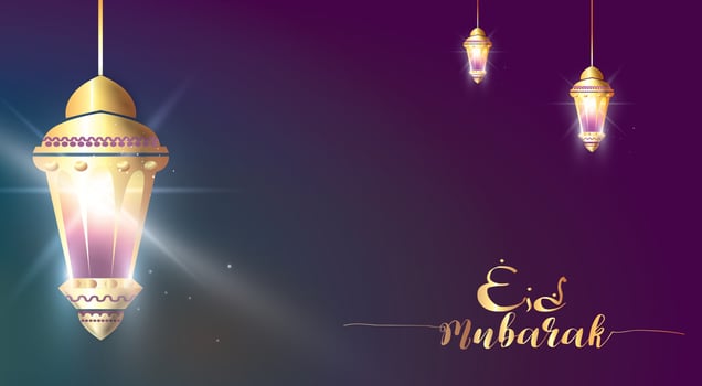 Eid Mubarak greeting Card Illustration, ramadan kareem cartoon vector Wishing for Islamic festival for banner, poster, background, flyer,illustration, brochure and sale background